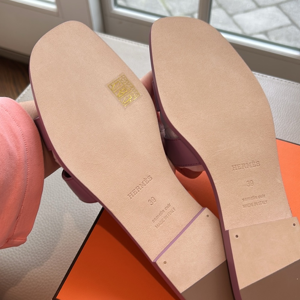 Brand new hermes oran sandals 39 purple violet Irish - Picture 4 of 10